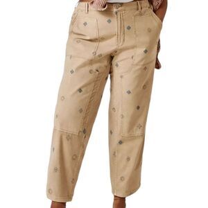 Anthropologie Pilcro and the Letterpress Pants Women‎ 28 Beige Wide Leg Boho